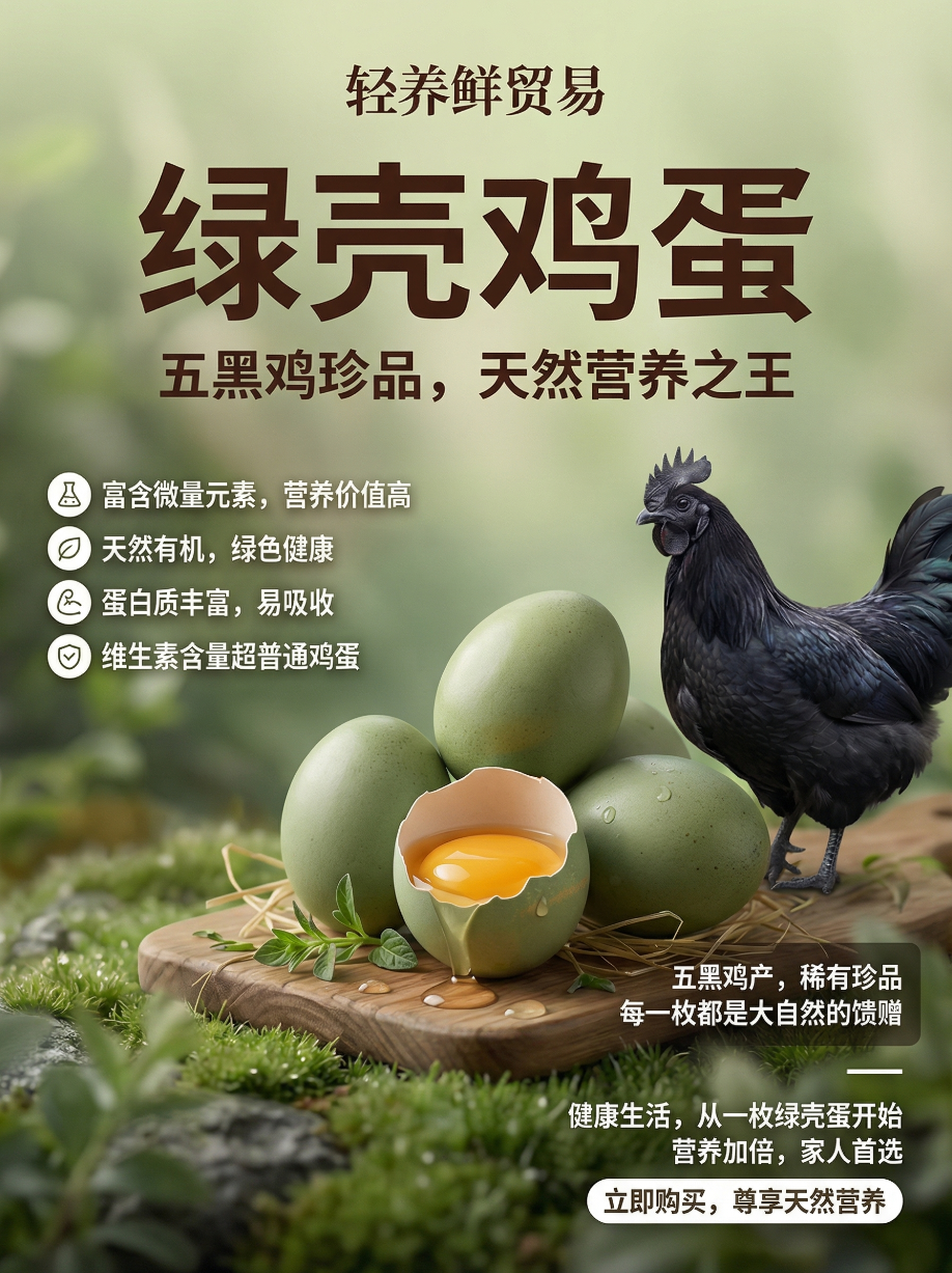 绿壳乌鸡蛋