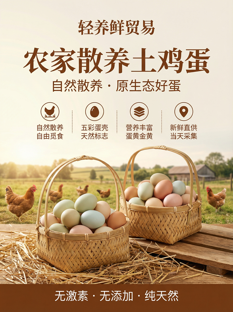 农家散养笨鸡蛋